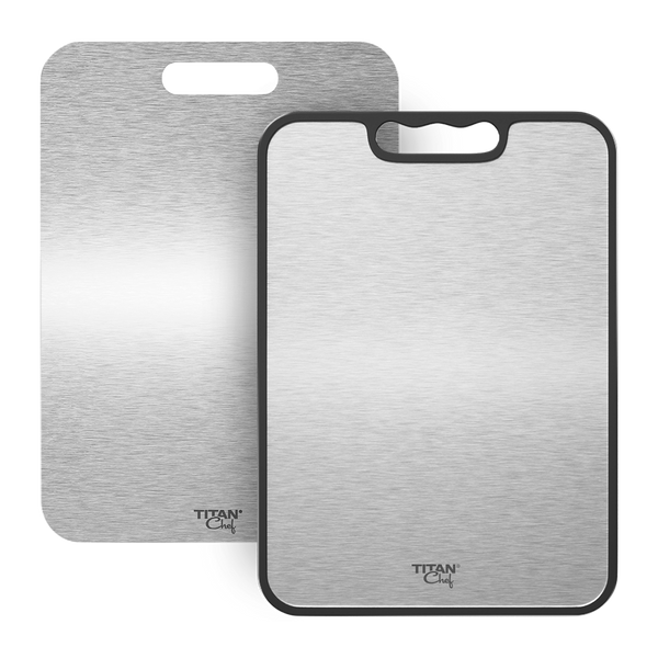 TitanChef cutting board set: the Original and PRO stainless steel cutting boards together